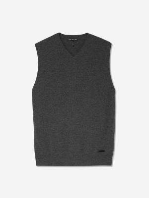 Sun Day Red 3D Tour Cashmere Vest Charcoal | 59268-KLWP