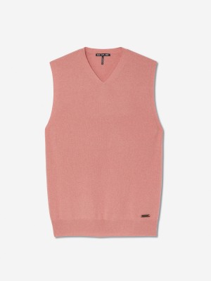 Sun Day Red 3D Tour Cashmere Vest Lyserød | 56432-QSHV