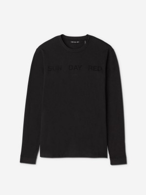 Sun Day Red Long Sleeve Dark Nebula T-Shirt Sort | 64039-VKGX