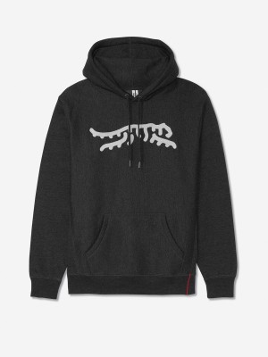 Sun Day Red Luare Chain Stitch Hoodie Charcoal/Light Gray | 24879-MJLS