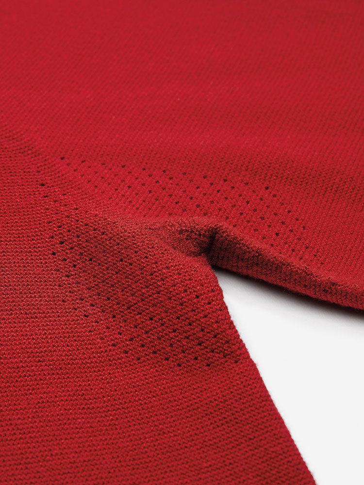 Sun Day Red 3D Knit Lightweight Crew Rød | 39680-WUJE