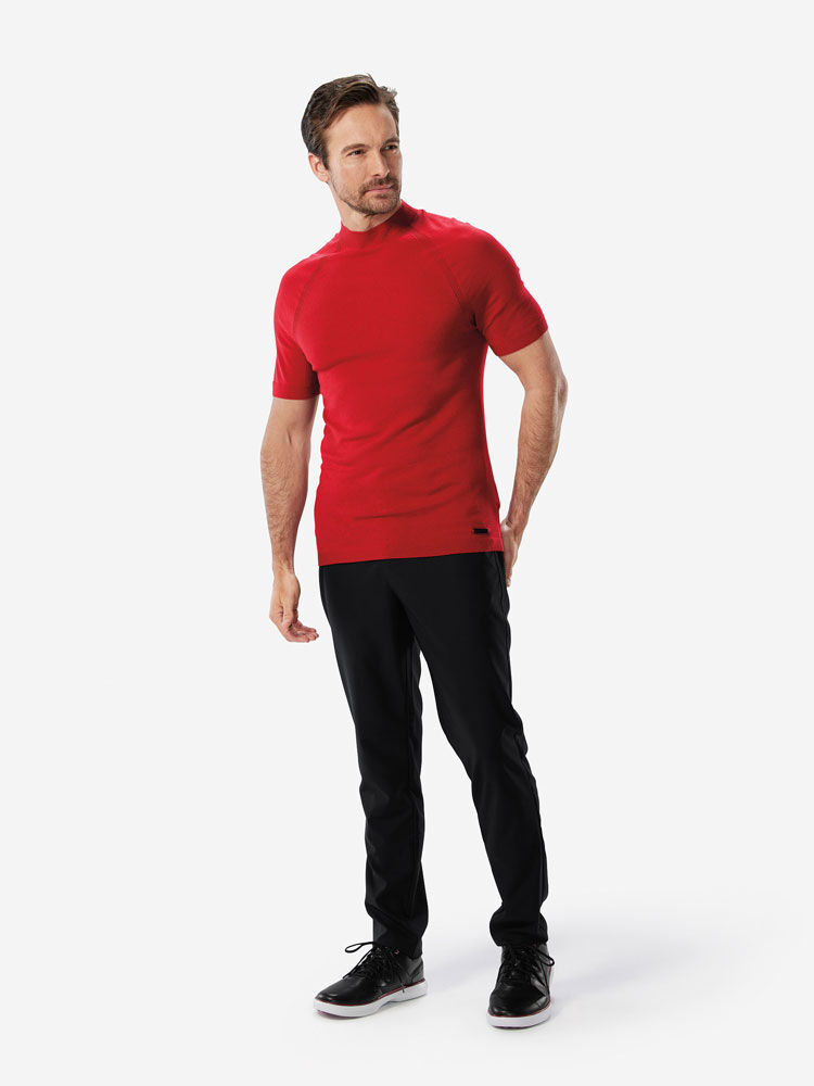 Sun Day Red 3D Knit Mock Rød | 26589-MZHC