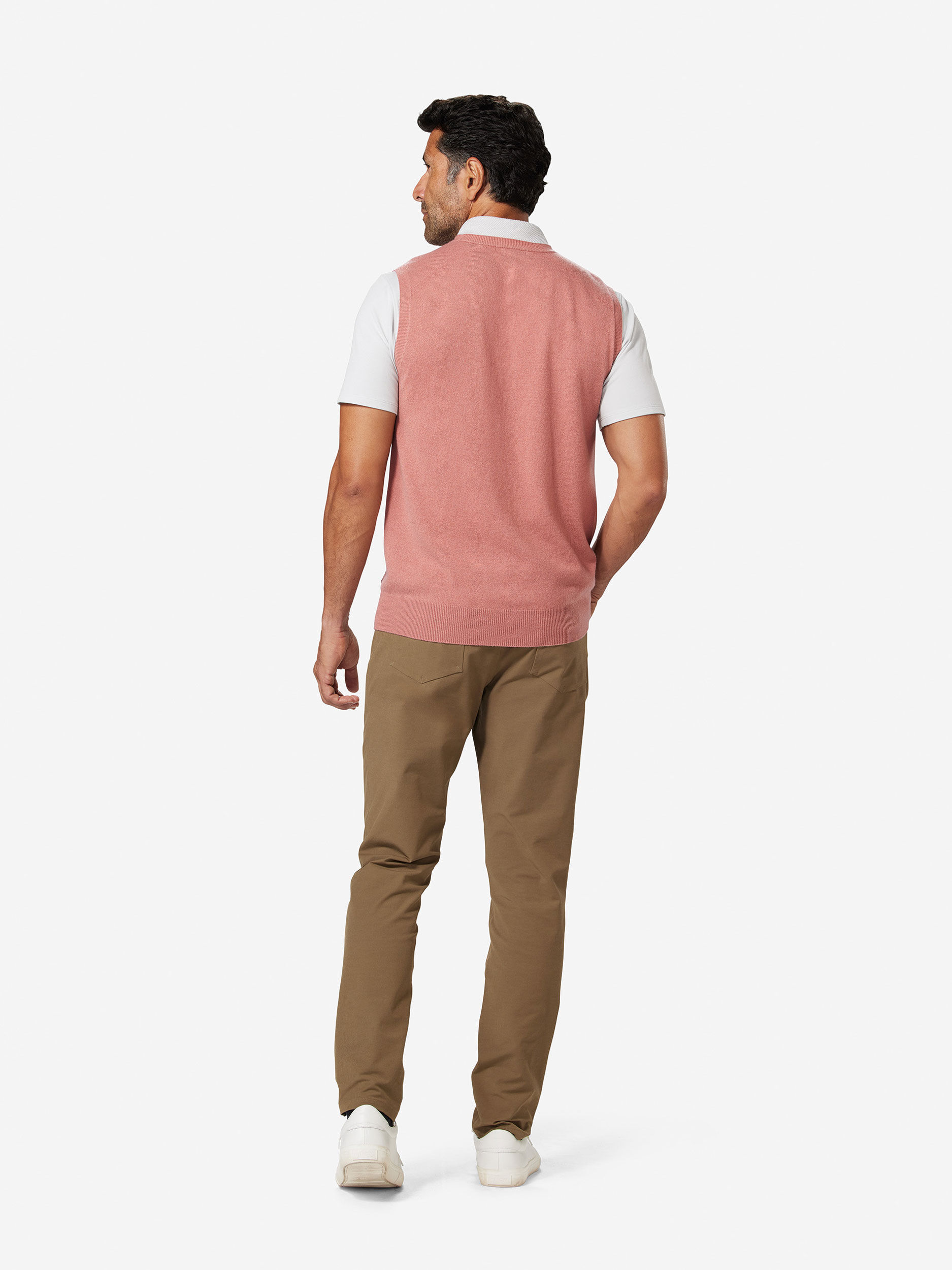 Sun Day Red 3D Tour Cashmere Vest Lyserød | 56432-QSHV