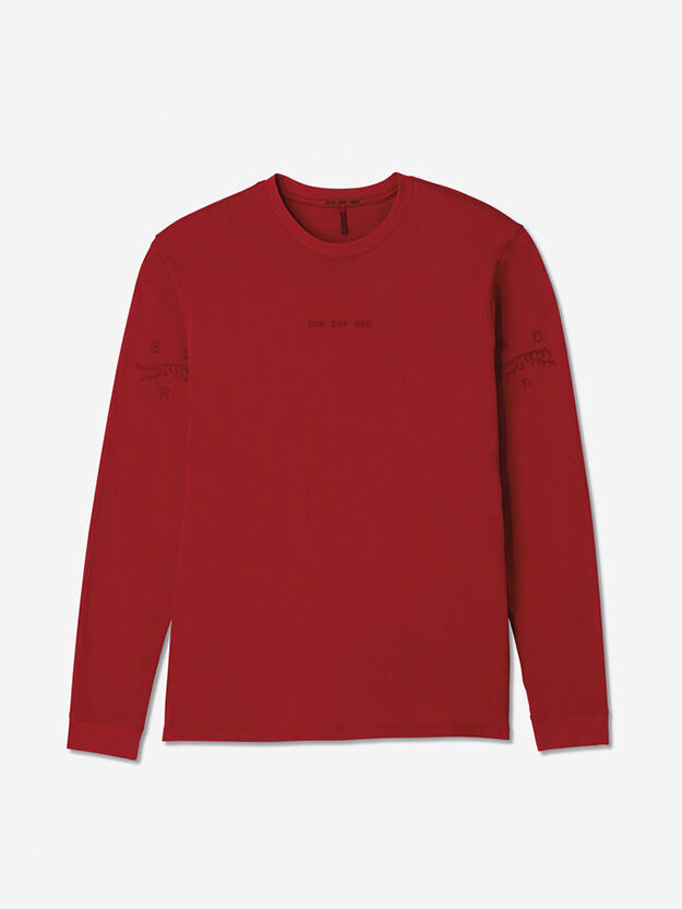 Sun Day Red Long Sleeve Dark Matter T-Shirt Rød | 47296-SNOT