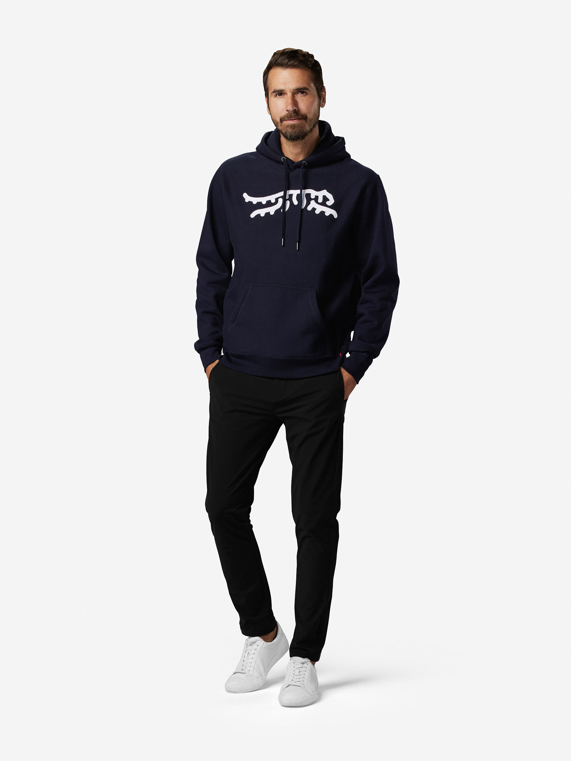 Sun Day Red Luare Chain Stitch Hoodie Navy/White | 39805-BKEP